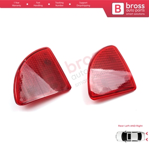 Réflecteur de pare-chocs arrière gauche et droit BSP1236 pour Kangoo MK1 Express Kubistar X76 Logan MK1 KS MCV Van 2004-2008 77003087 - Product Image 4