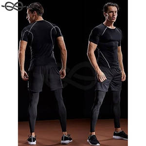 Camisetas de entrenamiento atlético de compresión para hombre, soporte de rendimiento y comodidad, absorción de humedad, transpirable, ropa deportiva de secado rápido para gimnasio - Product Image 4
