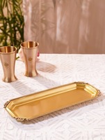 Assiette de service en métal la plus tendance d'Inde – Achetez une assiette décorative en métal extra large pour la table