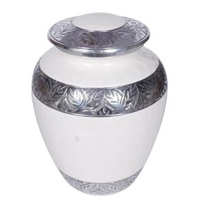 โกศโลหะเคลือบสีดำคลาสสิกโกศอลูมิเนียมสำหรับใส่เถ้ากระดูกของมนุษย์อุปกรณ์งานศพ - Product Image 6