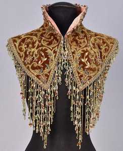 Elegante capa burlesca con hebras de cuentas lentejuelas hermosa silueta recta sujeta el cuello envoltura festiva para ocasiones de Club - Product Image 3