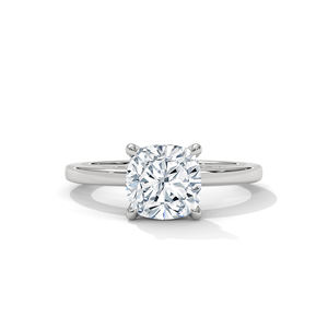 แหวนแฟชั่นสีโรสโกลด์สำหรับสุภาพสตรีเครื่องประดับเพชรที่ตัดเป็นกรัมทองแท้ดีไซน์คลาสสิก - Product Image 1