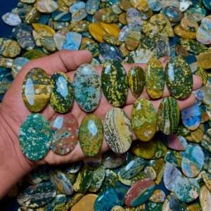 Vente en gros de pierres précieuses de jaspe océanique de qualité AAA 100% naturelles Lot de pierres précieuses vertes de haute qualité Incroyable merveilleux jaspe océanique - Product Image 1