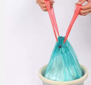 ถุงขยะพลาสติก HDPE LDPE แบบเชือกรูดถุงขยะถุงขยะจากเวียดนาม - Product Image 2