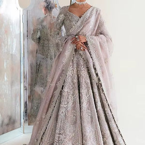 Pakistani Heavy Embellished Anarkali Lehenga Choli Designer Party Wear <b>Dress</b> <b>for</b> <b>Women</b> Bridal Look Wedding and Festive Events - Product Image 1