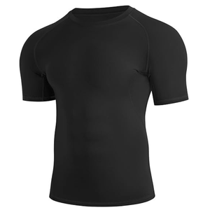Custom Logo Gym Wear <b>Men</b> <b>Compression</b> <b>Shirt</b> Blank Athletic Tops Private Label Bulk Wholesale Fitness Tee - Product Image 3