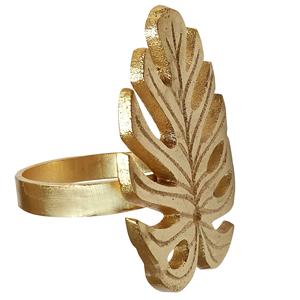 Vente chaude de ronds de serviette en métal décoratifs de table de style de luxe plaqués or dans le prix de gros pour une utilisation de mariage personnalisée. - Product Image 1