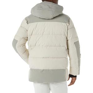 Chaqueta acolchada de invierno para hombre, logotipo impreso personalizado, cuello levantado, piel de algodón con capucha, ropa de calle transpirable a prueba de viento - Product Image 4
