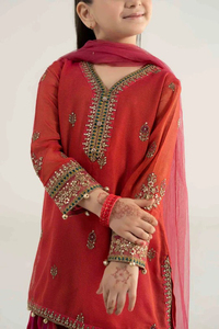 Lehenga Choli traditionnel pakistanais brodé en soie et coton pour femmes et enfants, robe décontractée à coupe évasée, séchage rapide, ajustement régulier - Product Image 5
