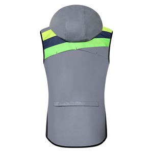 Vêtement de travail haute visibilité, veste de sécurité sans manches avec bande réfléchissante pour les travailleurs du bâtiment et les travailleurs en extérieur - Product Image 4