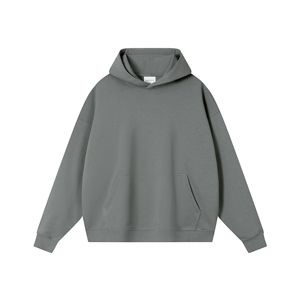 Sudaderas con capucha de felpa francesa de algodón 100% de alta calidad Unisex de manga larga 380gsm de talla grande logotipo personalizado sin cordón cuello con capucha - Product Image 4