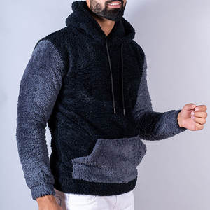 Factory Price Luxury <b>Sherpa</b> Fleece Streetwear Eco-Friendly <b>Hoodie</b> Custom Logo Thick Warm Cozy Pullover Cold Weather - Product Image 2