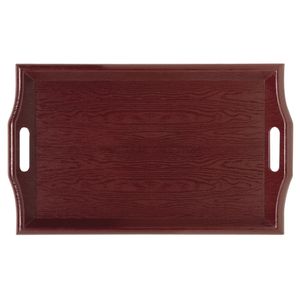 Ensemble de plateau en bois bleu foncé de haute qualité avec un design rectangulaire élégant pour un décor de service élégant - Product Image 6