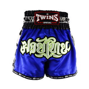 กางเกงมวยไทยคู่แฝดคุณภาพสูง ผ้าซาติน เอวยืดหยุ่นสบาย รับสกรีนโลโก้ สำหรับศิลปะการต่อสู้ มวยไทย คิกบ็อกซิ่ง ซ้อม และฟิตเนส - Product Image 1