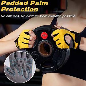 Guantes de Gimnasio con Soporte Ajustable para Muñeca, Antideslizantes, Transpirables, Protección Completa para la Palma, para Entrenamiento en Casa, Fitness, Deporte, Levantamiento de Pesas - Product Image 3
