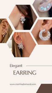 Boucles d'oreilles en diamant VVS Cut Cluster personnalisé romantique plaqué or blanc bijoux d'anniversaire de mariage - Product Image 6