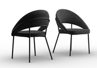 Fauteuil en métal élégant de fabrication italienne, 100% rembourré, design contemporain, utilisation en intérieur, chambre à coucher, salon, cuisine, salle à manger, hôtel VF