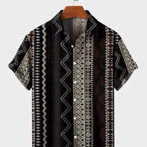 Camiseta de manga corta informal para hombre, blusa de gran tamaño para gimnasio con estampado, a rayas, vintage, para polo - Product Image 4