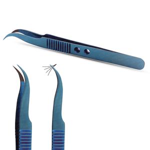 Pinces à cils professionnelles à pointes fermées, les plus vendues, pour extensions de cils, avec pointe en fibre Nano Grip - Product Image 3
