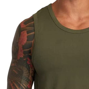 Débardeur de fitness pour hommes, vêtements de sport en coton respirant, gilet de couleur unie pour l'été - Product Image 2