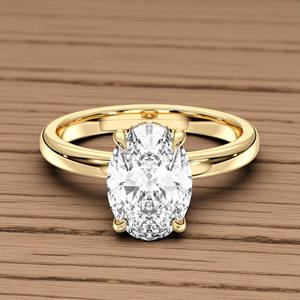 ชุดง่ามเพชรรูปไข่และเพชรทรงรี VVS-VS เพชร2.15กะรัตสำหรับผู้หญิง10K,14K,18K ทองสำหรับเธอ - Product Image 2