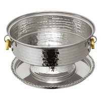 Moderne elegante gouden nikkel messing dadelkom met deksel voor gedroogd fruit, snoep, chocolade, zoetigheden, bruiloft servies, Ramadan/Eid accessoire