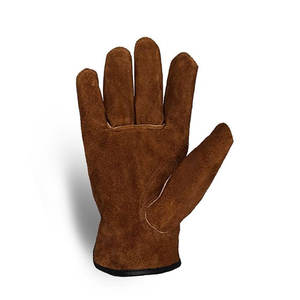 Gants de travail Gants de pilote en cuir confortables pour la sécurité des mains Gants de conducteur en cuir de vachette. - Product Image 6