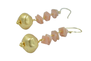 Women's Boho Style Sunstone Gemstone Earrings Gold Plated Hook and Stone Drop Direct Shipping by Indian Supplier - Product Image 3