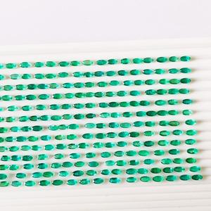 Esmeralda natural, origen de Zambia, bonito color verde con brillo, perfectamente calibrado, piedra hermosa para cualquier tipo de joyería. - Product Image 3