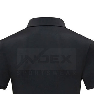 Polo de Manga Corta Negro para Hombre, Tejido de Punto, Secado Rápido, Casual, con Logotipo Bordado en la Parte Delantera - Product Image 6