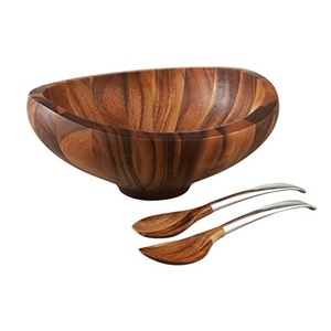 ot Selling Superior Quality Food Serving Bowl Catering Usage Rustic Wooden Bowl Dark Finishing Cookies Serving Bowls - Product Image 3