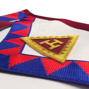 Delantal Masónico Artesanal, Accesorios Premium para Logia, Delantal Masónico con Bordado Tradicional Hecho a Mano - Product Image 6