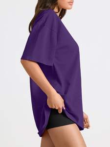 Camiseta ecológica personalizada para mujer, camiseta OEM de manga corta para uso diario, camiseta informal de algodón transpirable de secado rápido, proveedor de fábrica - Product Image 3