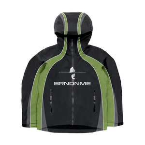 Chaquetas Personalizadas de Alta Calidad para Hombre, Estilo Urbano, Cortavientos, con Cierre Frontal, Bloques de Color, Ribetes Elásticos, 100% Nailon - Product Image 6