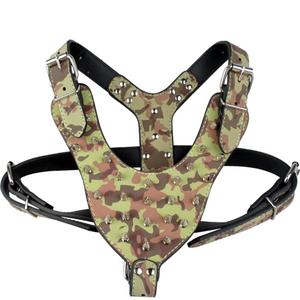 Arnés de cuero para tirar del peso del perro mascota para perros grandes Chaleco de entrenamiento resistente - Product Image 4