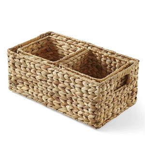 Indian Vendor Wholesale Handmade Woven Water Hyacinth <b>Seagrass</b> and Straw <b>Storage</b> <b>Baskets</b> for Household Use - Product Image 5