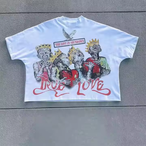 Dtg Boxy เสื้อยืดโอเวอร์ไซส์ฮิปฮอปสตรีทแวร์100% ทึบเสื้อเจอร์ซีย์ผ้าฝ้าย220 GSM สำหรับผู้ชาย - Product Image 6