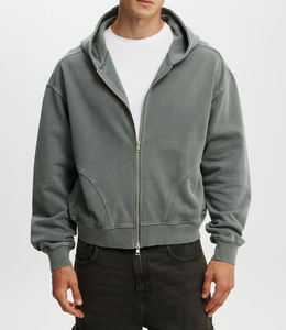 Poids lourd qualité logo personnalisé 360GSM 100% coton lourd polaire blanc surdimensionné grande taille hommes sweat - Product Image 5