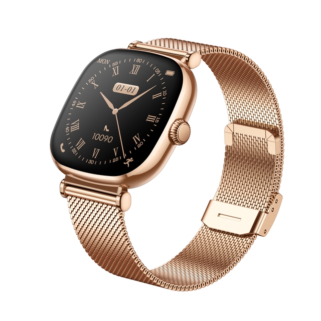 Miccell BT 4G AMOLED Screen Smartwatch AI Voice Assistant Blood Pressure Monitoring Compass IP68 Waterproof Silicone 5-10 Days