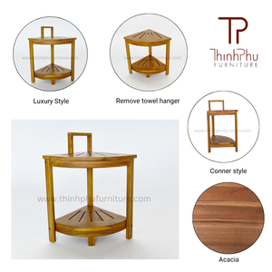 High Quality Solid Wood Bathroom Cabinet Promotional Good Price From Vietnam Factory for Outdoor Use - Product Image 5