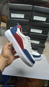 Baskets décontractées pour hommes en cuir véritable et daim, chaussures de sport patchwork, couleur personnalisée, chaussures de skateboard tendance, vente en gros - Product Image 2