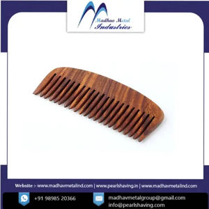 Peine de madera Natural para Barba, diseño de alta calidad, fabricante de la India - Product Image 3