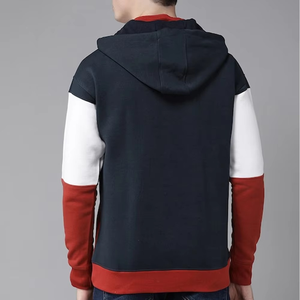 New Arrival Color Block Drawstring <b>Hoodie</b> For Men Oversize Cotton <b>Polyester</b> <b>Hoodie</b> For Men Basics Cotton Blended Casual Wear - Product Image 2