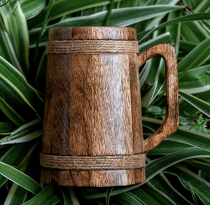 Taza de Té de Madera Hecha a Mano con Asa, Taza de Madera Natural para Café, Jugo o Leche - Product Image 4