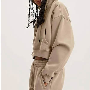 Chándal de invierno de la mejor calidad, conjunto de Sudadera con capucha de manga larga de 2 piezas con estampado personalizado de lana, transpirable LICRA antibacteriana/algodón - Product Image 2