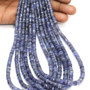 Perles Heishi en Tanzanite Facettée : 4-8mm, pour la création de bijoux en pierres précieuses - Product Image 5