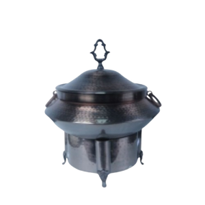 Plat à réchaud en or rose à motif floral - Product Image 5