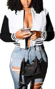 Vestes d'université personnalisées pour femmes Vestes d'université en laine d'hiver à manches longues style baseball-Fabriquées par le fabricant - Product Image 5