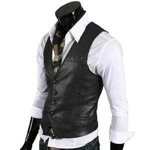 New Design Fashionable Real Leather Vest High Quality Outdoor Leather <b>Winter</b> Vest Motorcycle in Custom Style Vest for Men - Product Image 1