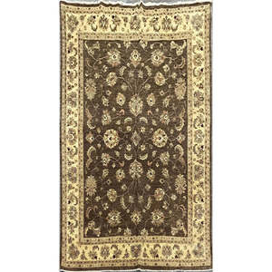 Tapis de Peshawar et de Khotan noué à la main, unique en son genre, 9'8 x 7'11 Pes_Kho_238 - Product Image 1